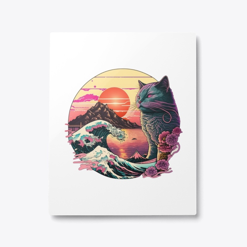 The Great Wave with Cat 