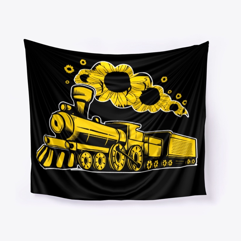 Sunflower smoke Railroad Trains railway
