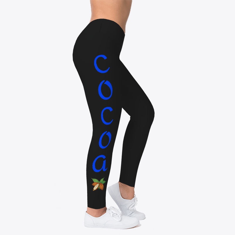 Blue Cocoa Print Leggings