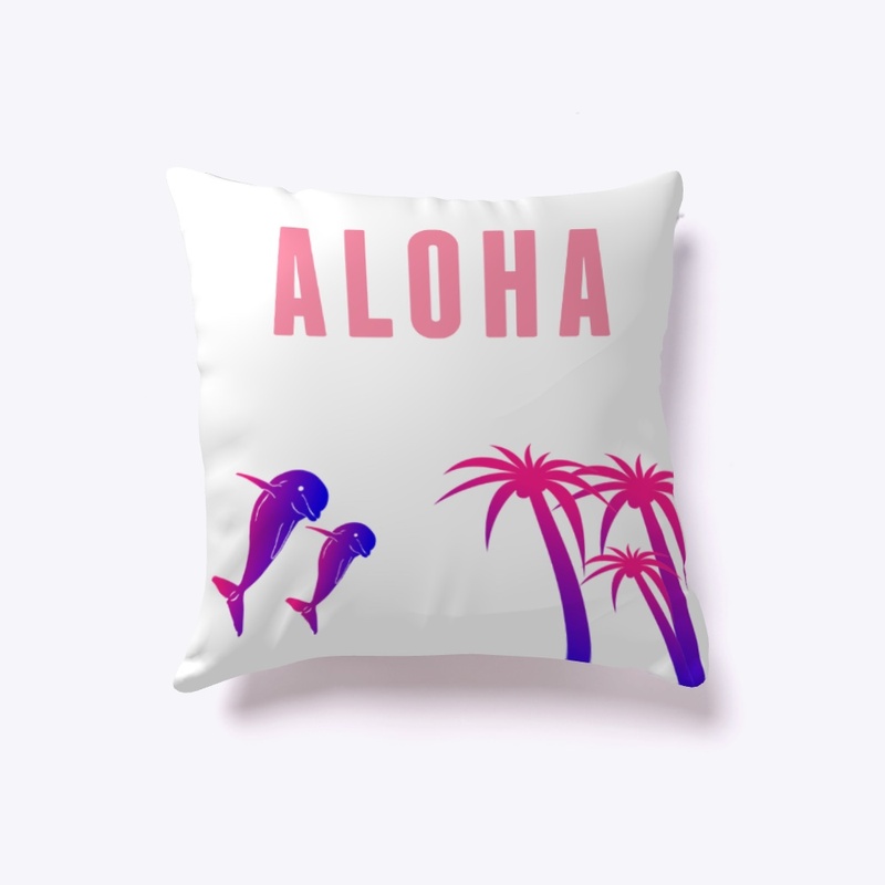 Home - Colorful Aloha pillow, towel, mug