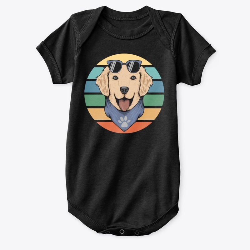 Retro Dog in Bandana