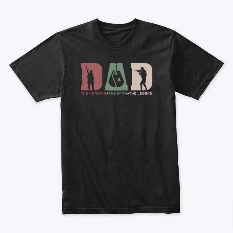Best Veteran Dad  Shirt for Men