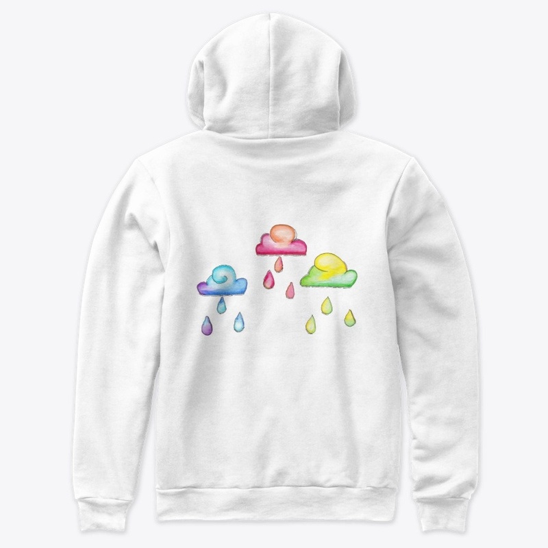 Watercolor Rainbow Clouds