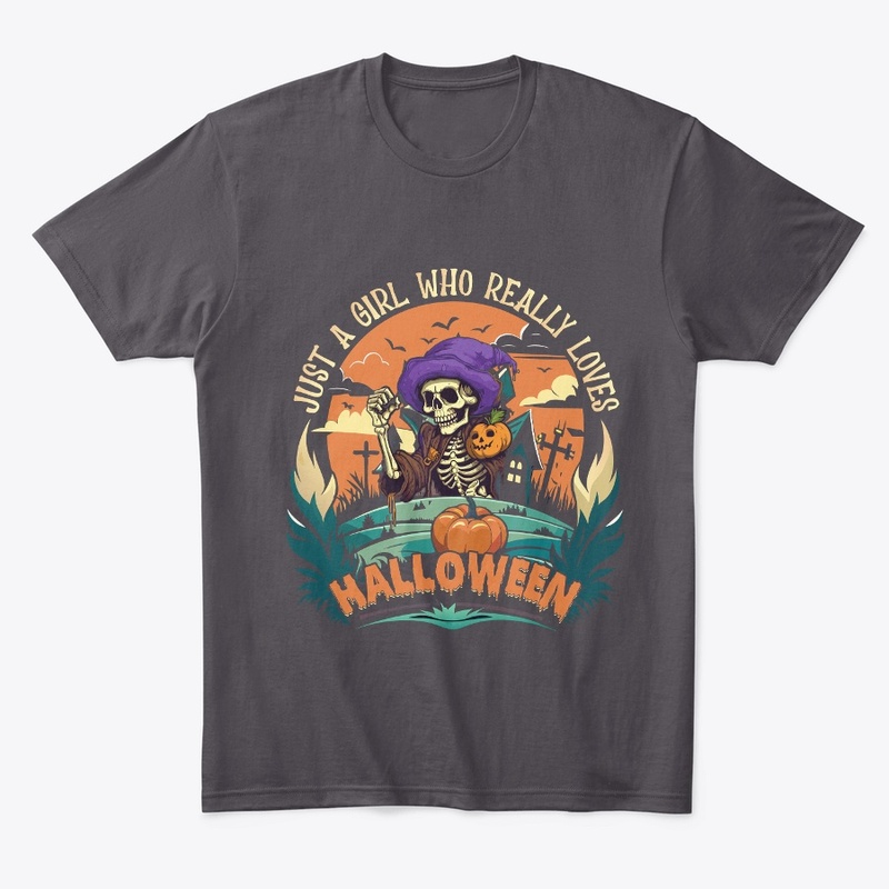 Girl Who Loves Halloween Skeleton Shirt