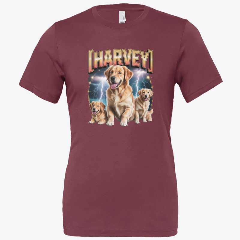 Harvey Golden Retriever Lightning Tee