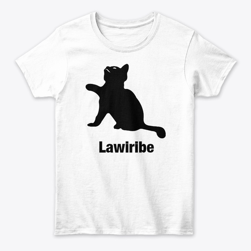 Lawiribe text and black cat