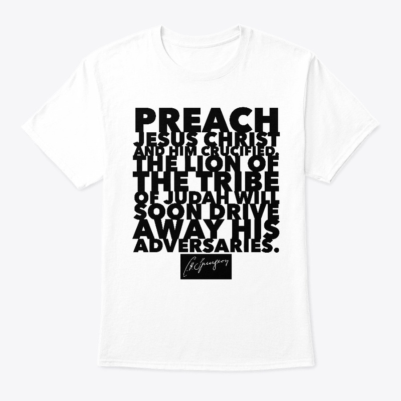 Charles Spurgeon Preach Jesus black ink