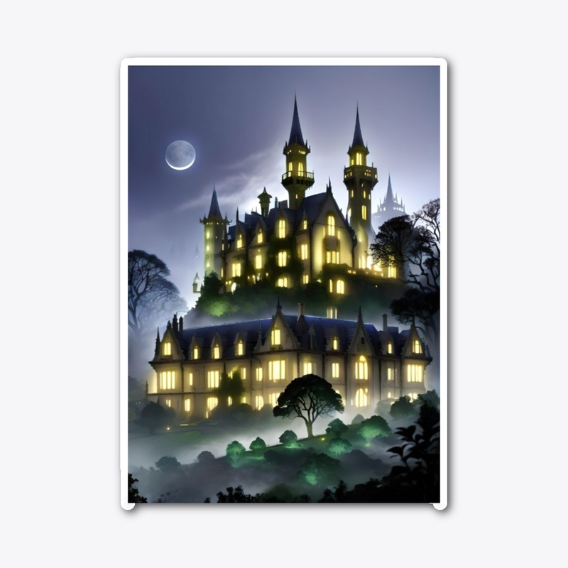 Gothic Mansion at Dusk