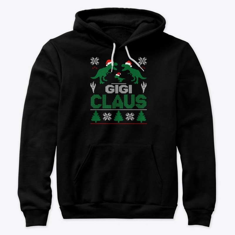 Funny Gigi Claus T-rex Christmas T-Shirt