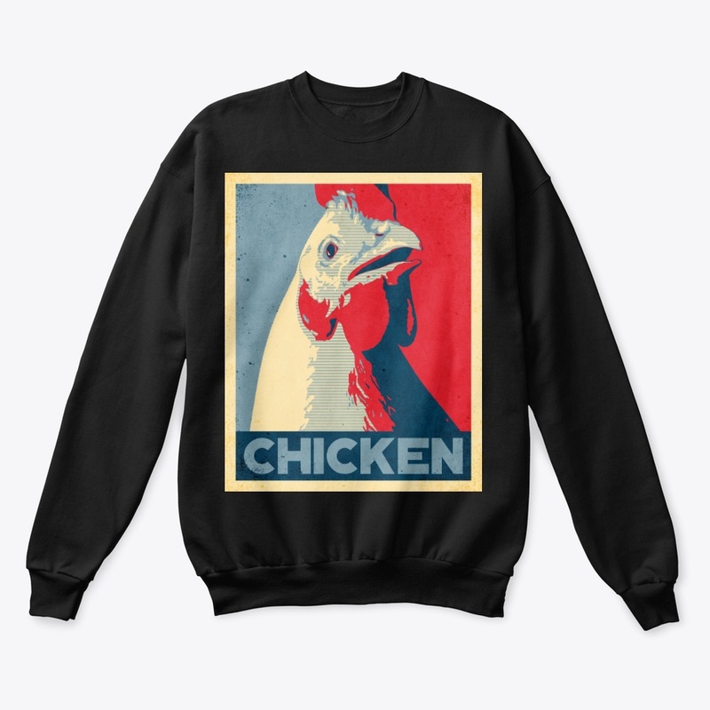Cool Chicken Propaganda Poster Style