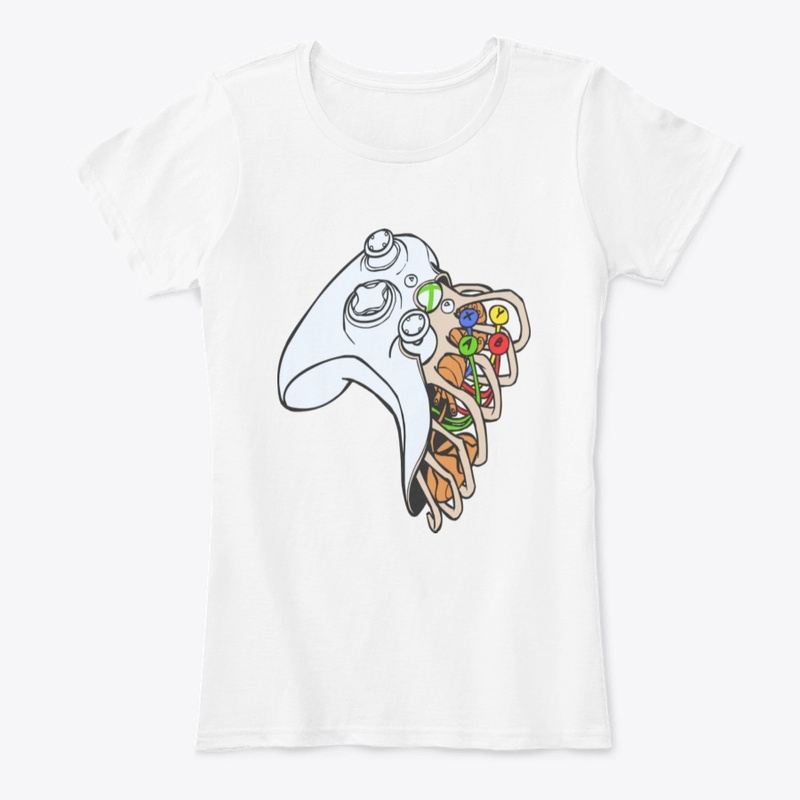 Funny video game controller anatomy tee