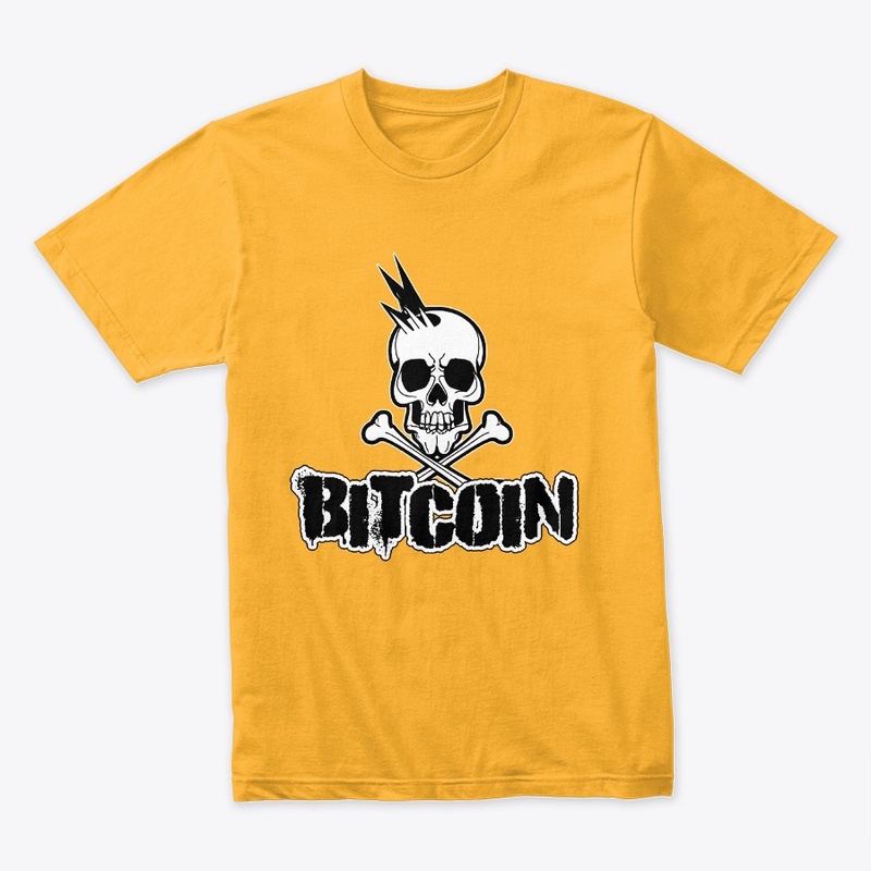 BITCOIN RANCID STYLE (BLACK SKULL PRINT)