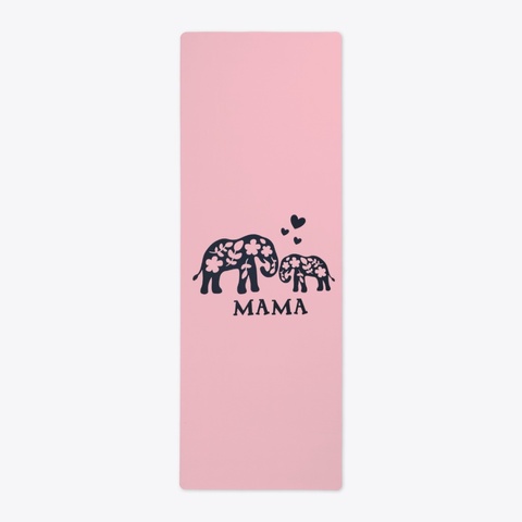 Mama Elephant And Baby Love Pink T-Shirt Front
