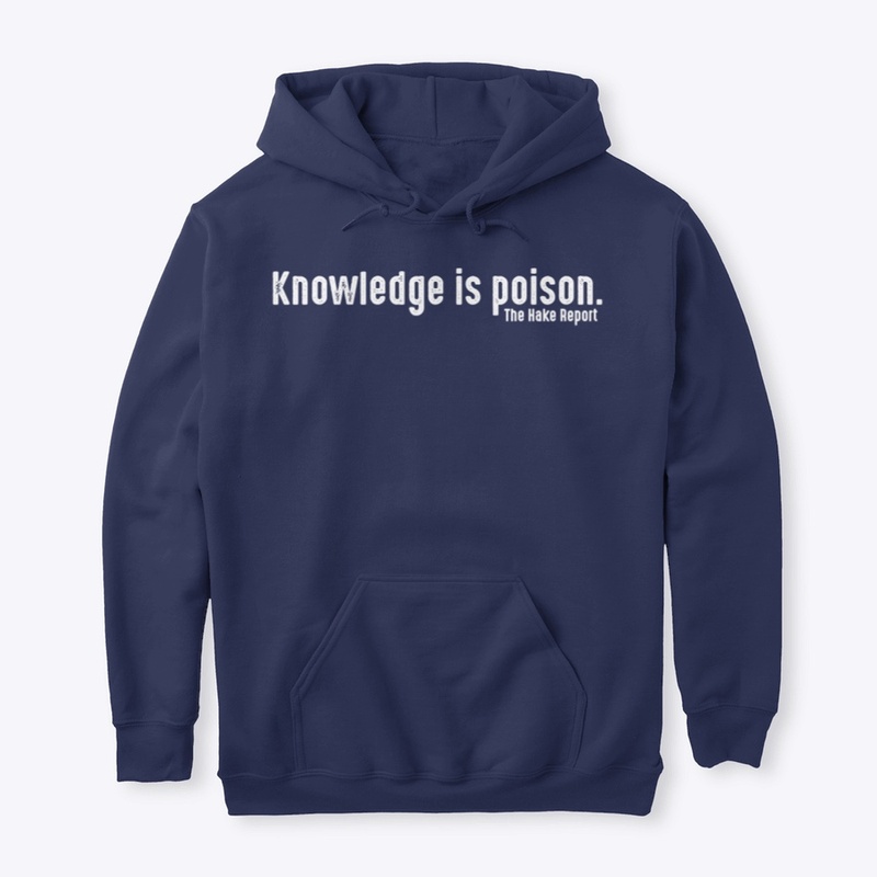 Knowledge is poison (white ink)