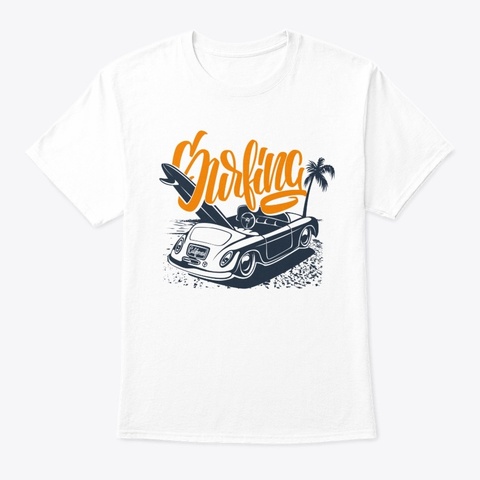 California Surf T Shirt White Camiseta Front