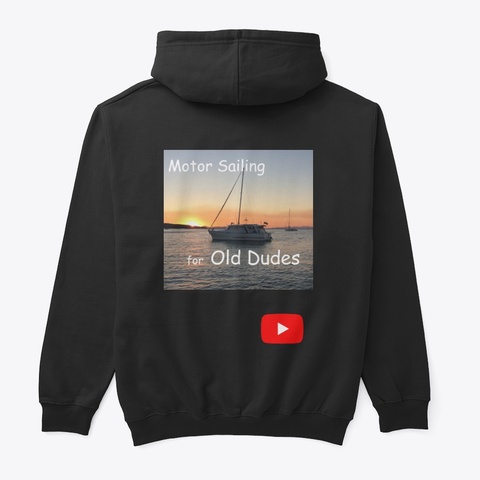 Motor Sailing For Old Dudes Merch. Black Maglietta Back