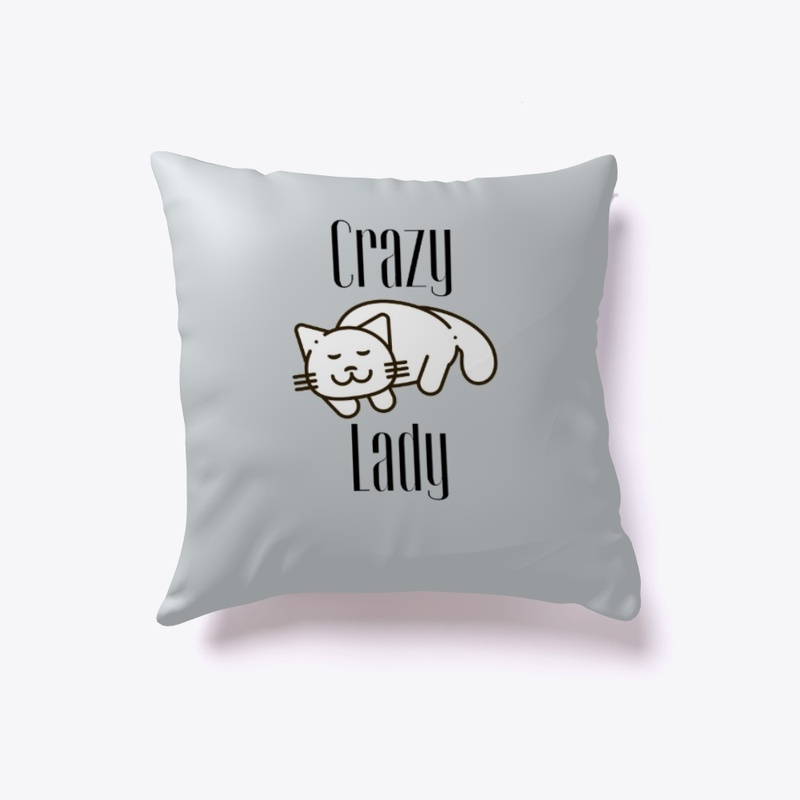 Crazy Cat Lady Cute Cat Pillow