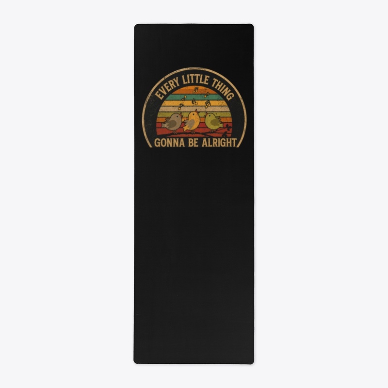 Vintage 3 Little Birds Yoga Mat
