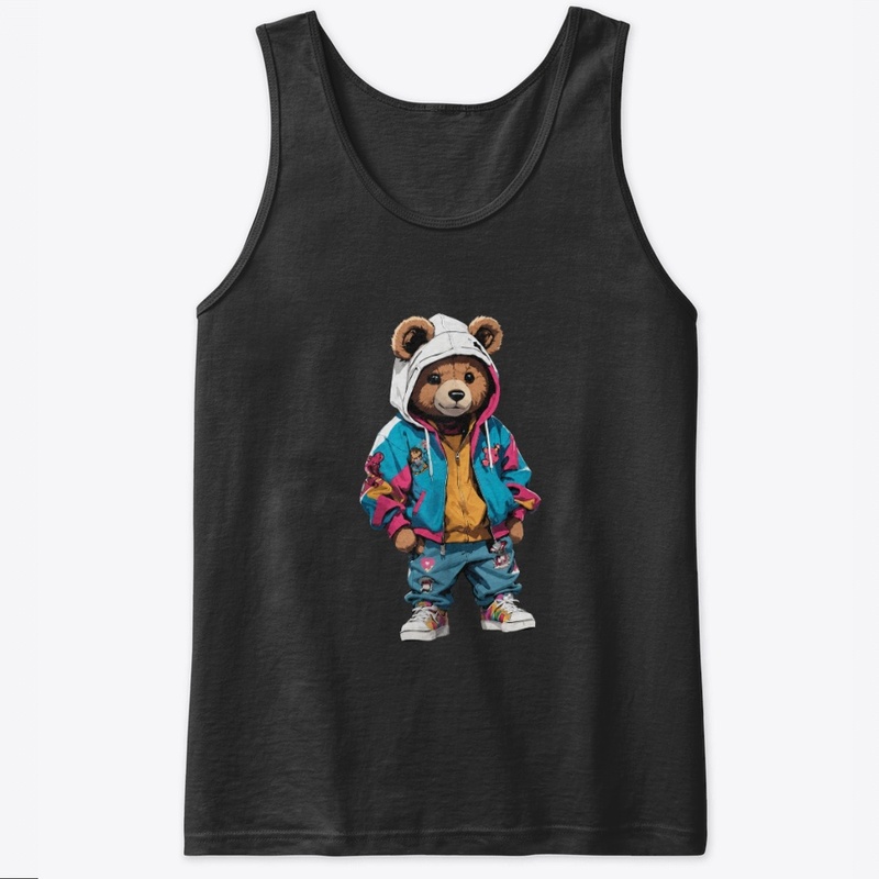 Cute Streetwear Teddy Bear Graphic