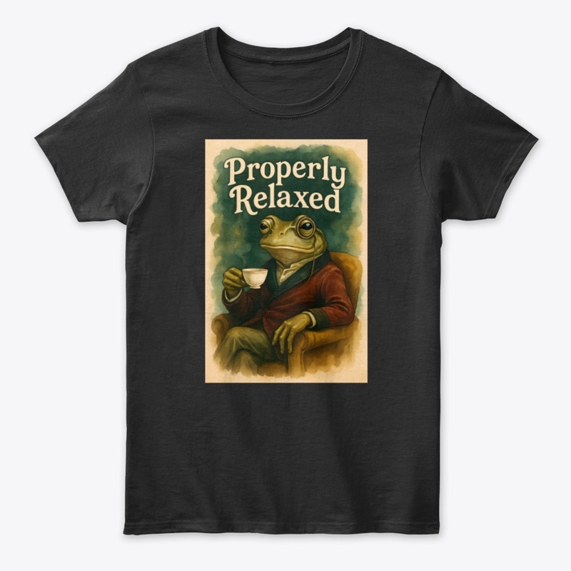Sophisticated Frog Tea Poster