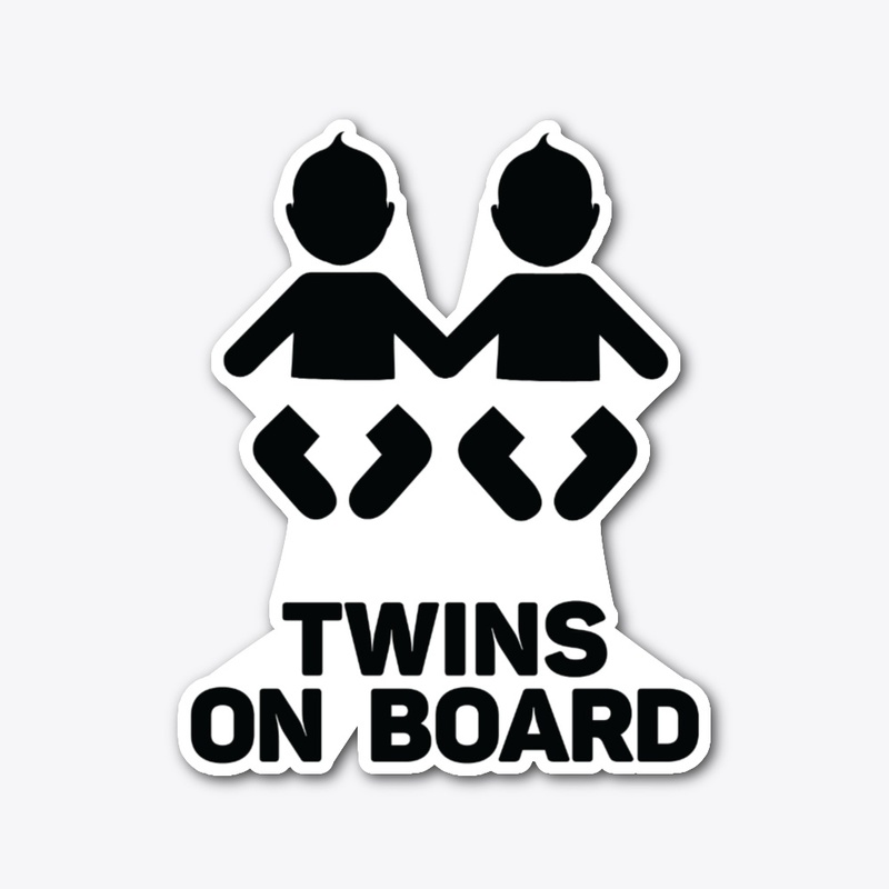 CAR WINDOW STICKER - TWINS ON BOARD