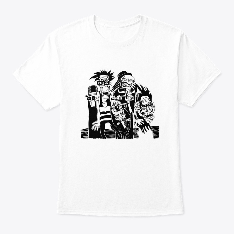 Craze Uk | Strange Skull Gang B&W Tees