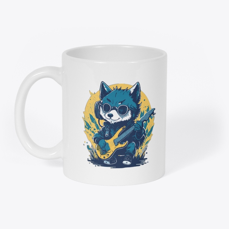 cute and quirky baby wolf Design