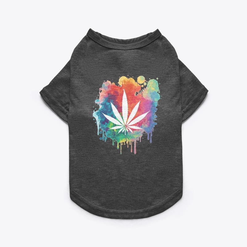 Color Drip Leaf Cut