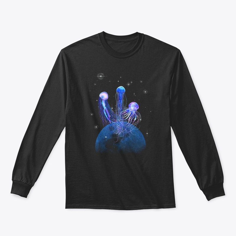 Watercolor Jellyfish Moon