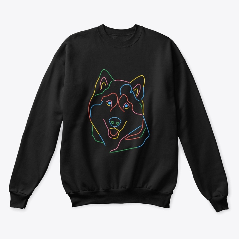 husky abstract colorfull design