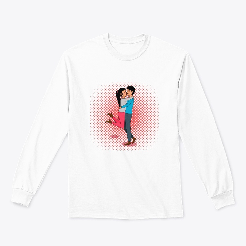  Love Couple in a Red Dotted Symphony