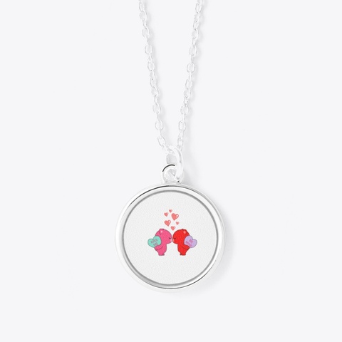 Kissing Love Bears White Kaos Front