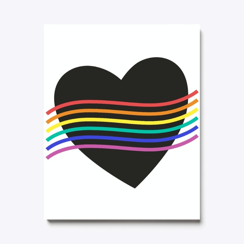 Pride Flag with Heart Rainbow