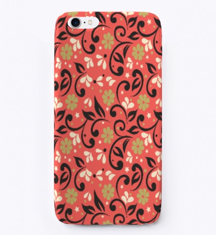 Christmas floral iPhone case