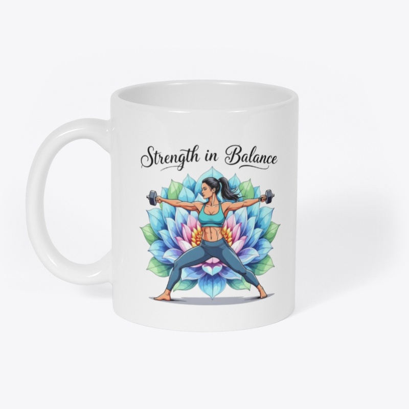 Warrior Yoga Pose with Dumbbells T-Shirt