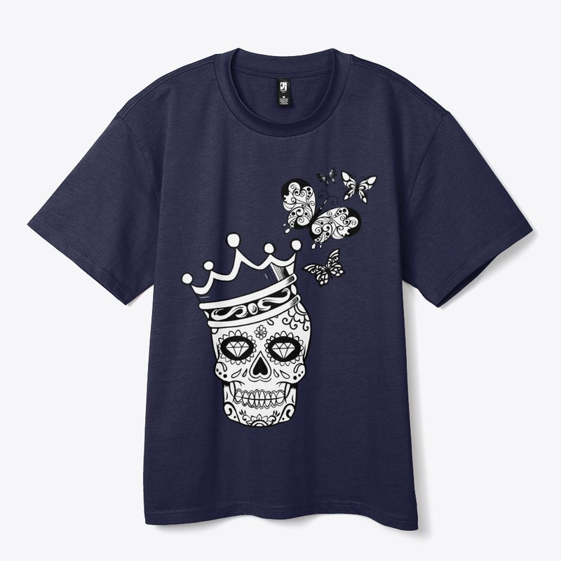 BUTTERFLY DIAMOND EYE KING SKULL TSHIRT