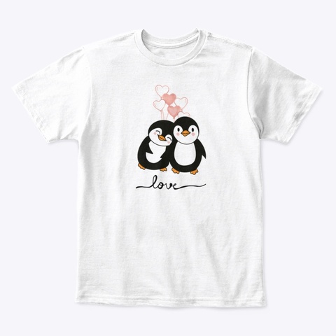 Love Birds White T-Shirt Front