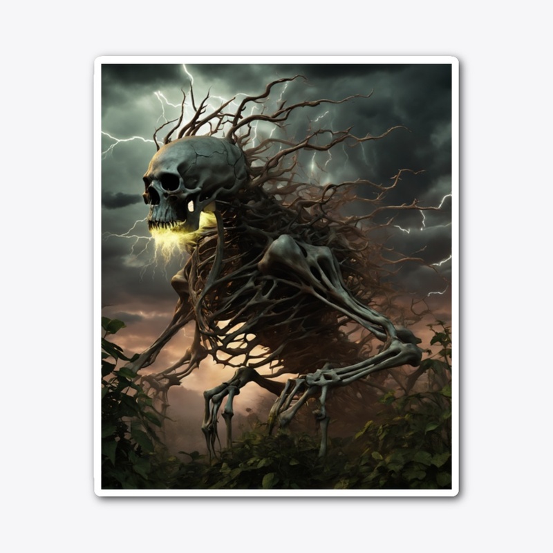 Haunting Skeletal Creature Storm