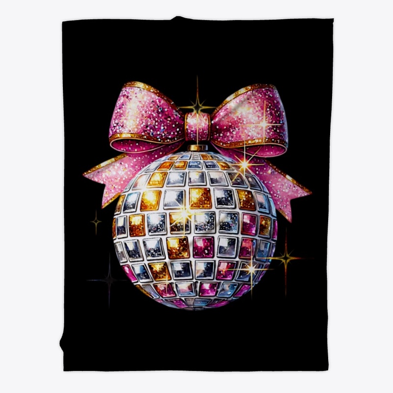 Elegant Pink Disco Ball Christmas Vibes