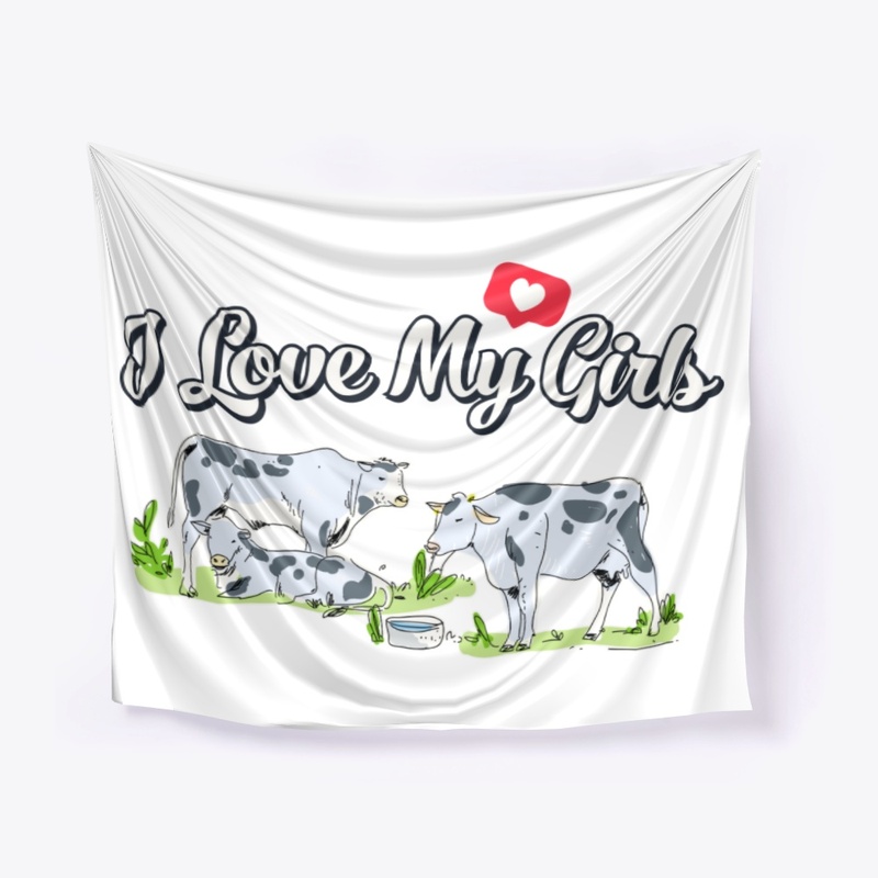 I Love My Girls Cow Farmer Gift
