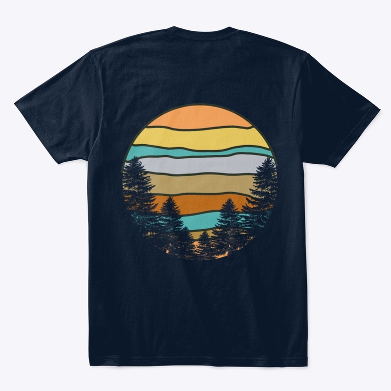 Retro Forest Sunset