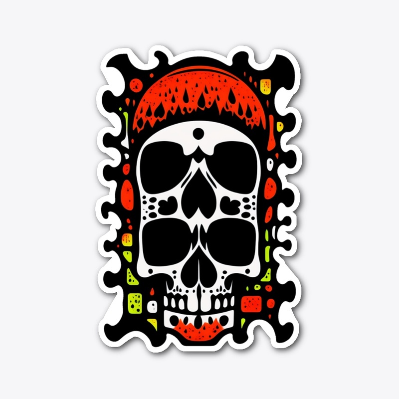 Skull horror by romero brito Tshort 
