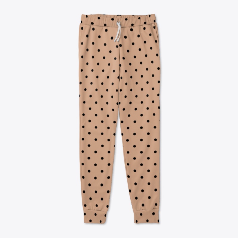 Coffee Black Polka Dots