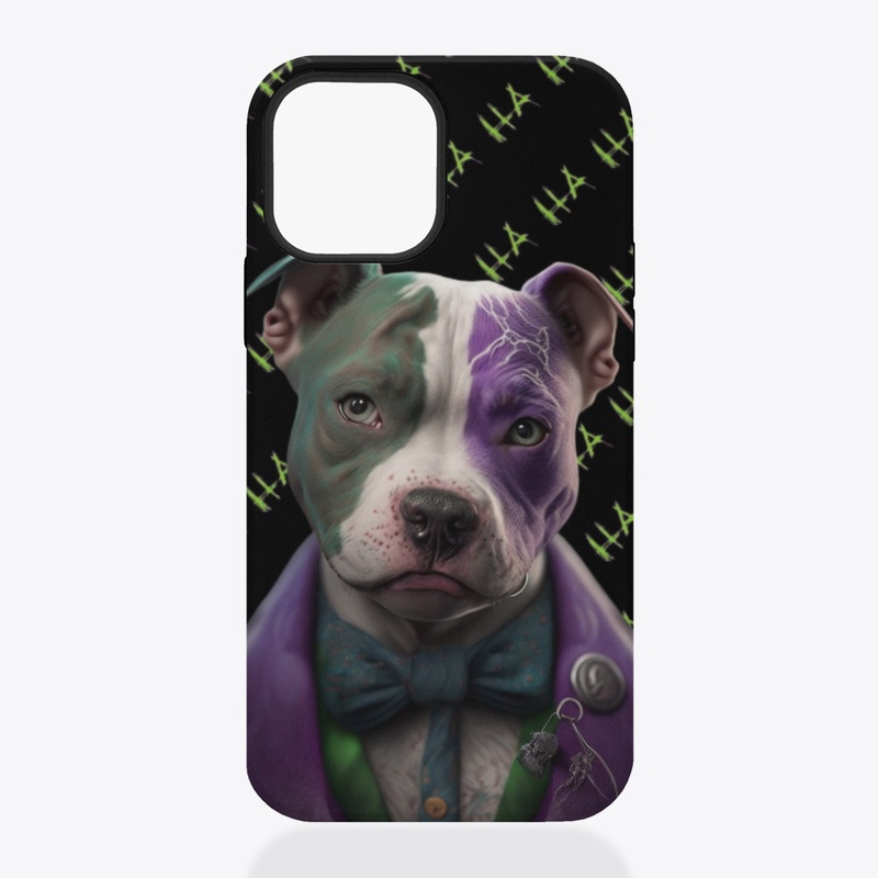 Green and Purple Pit Bull  Laughing 