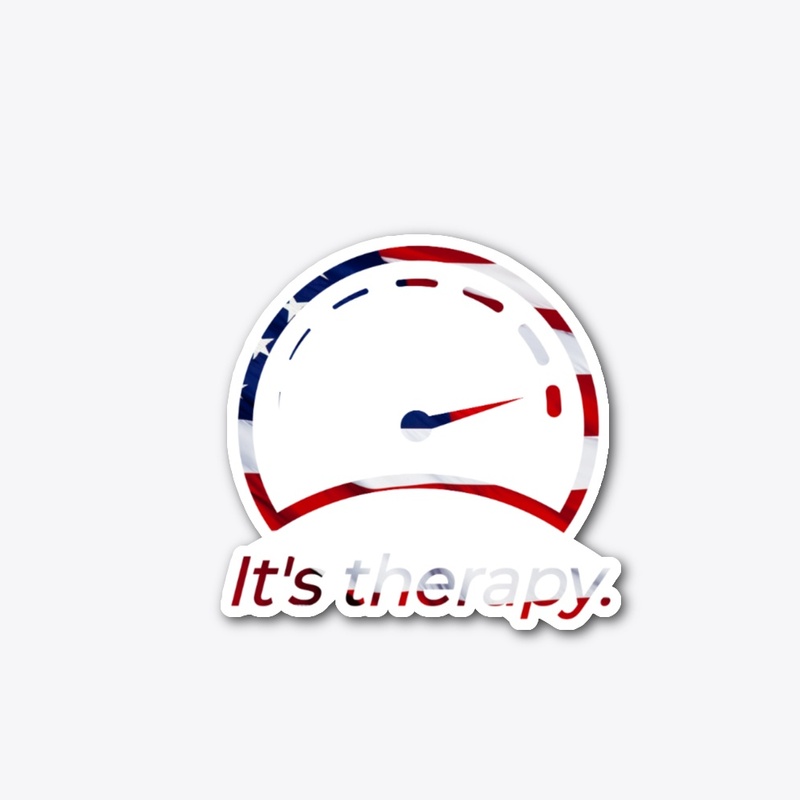 It's Therapy Sticker (flag)