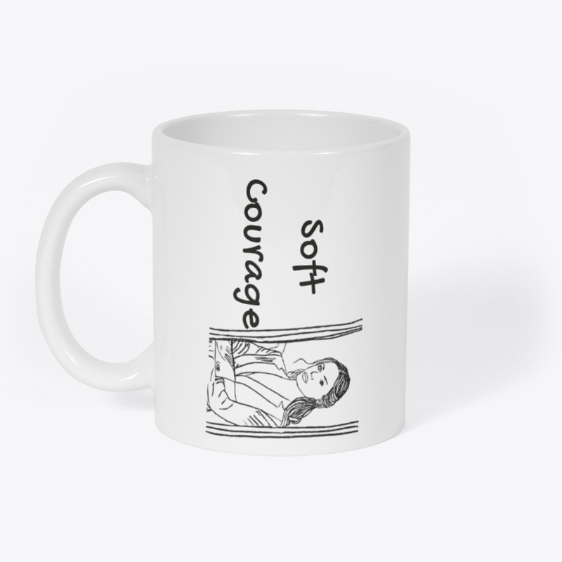 Soft Courage – Minimal Line Art Mug