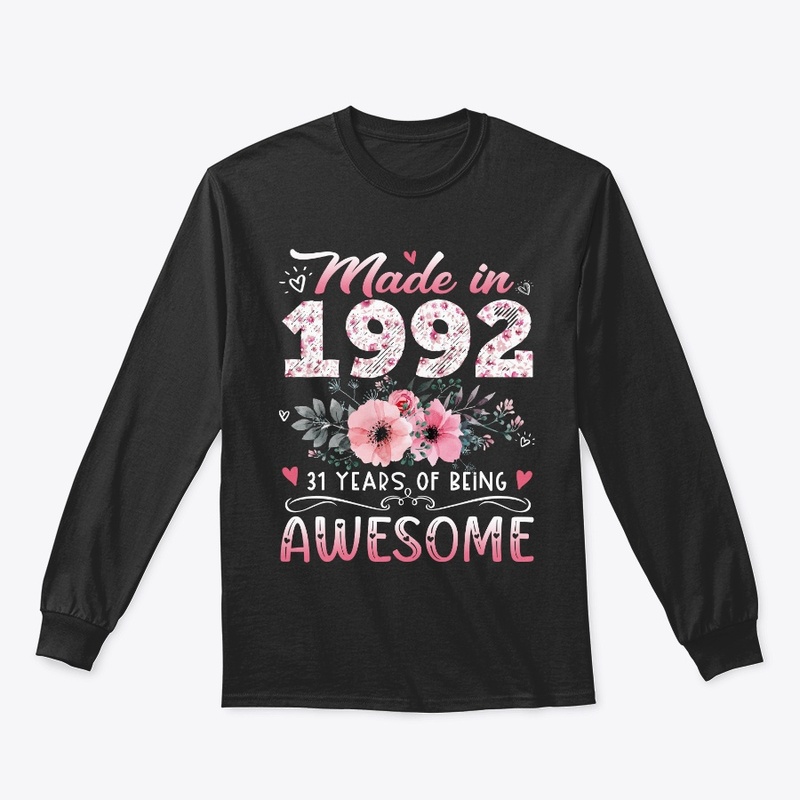 Made In 1992 Floral 31st Birthday