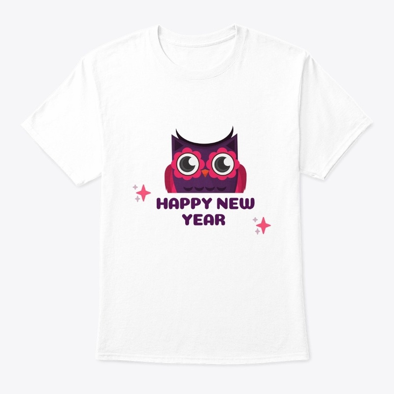 happy new year Owl bird animals tee