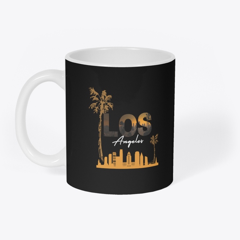 Los Angels Skyline Black T-Shirt