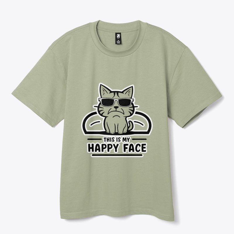 This Is My HAPPY Face, Funny Ironic Cat
